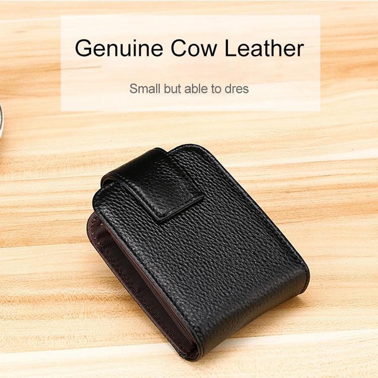 Women Vertical Cowhide Leather Rfid Wallet Purple