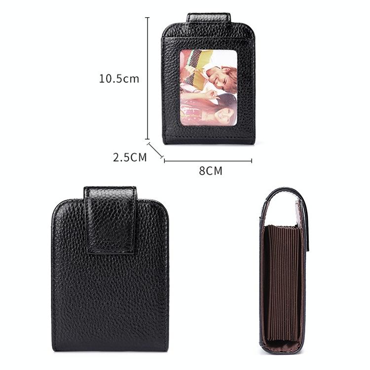 Women Vertical Cowhide Leather Rfid Wallet Purple