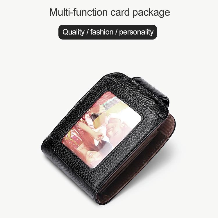 Women Vertical Cowhide Leather Rfid Wallet Purple