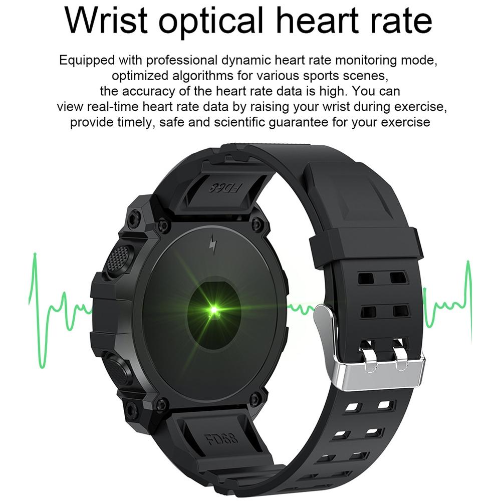1.3 Inch Colour Round Screen Sport Smart Watch Support Heart Rate Multi Sports Mode Red