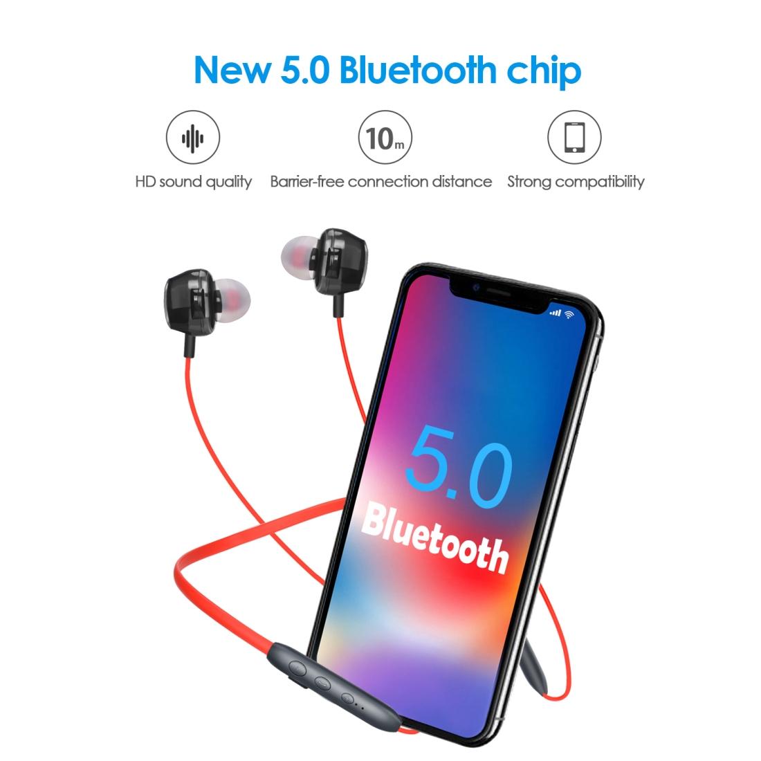 Wireless Bluetooth Earphones With High Fidelity Mic 5.0 Red