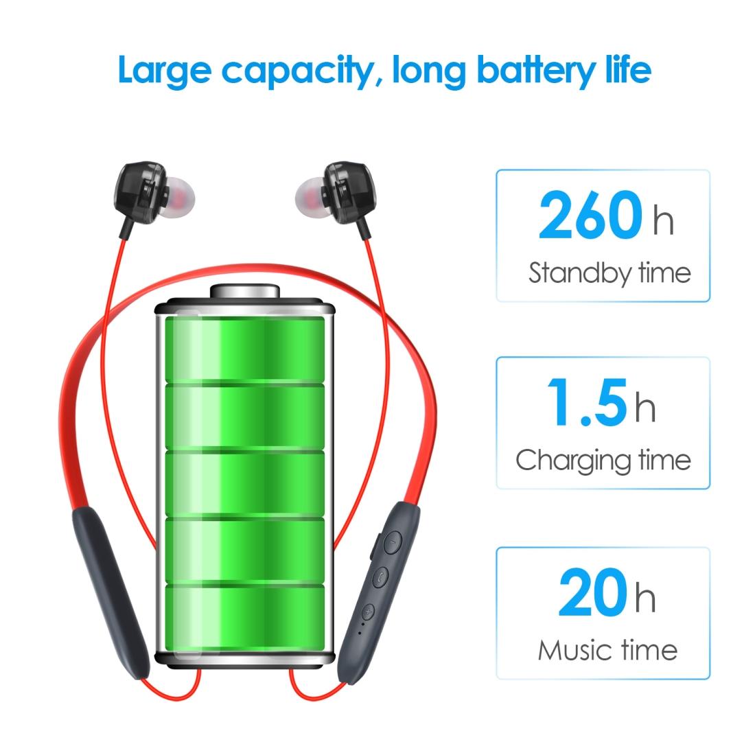 Wireless Bluetooth Earphones With High Fidelity Mic 5.0 Red