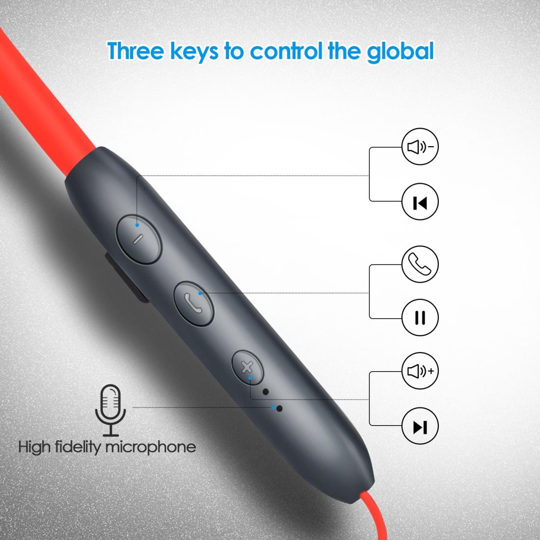 Wireless Bluetooth Earphones With High Fidelity Mic 5.0 Red