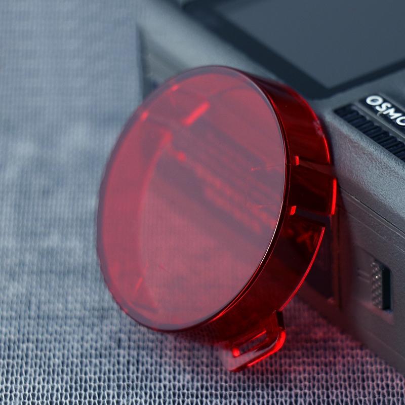 Round Lens Filter For Dji Action Camera Red