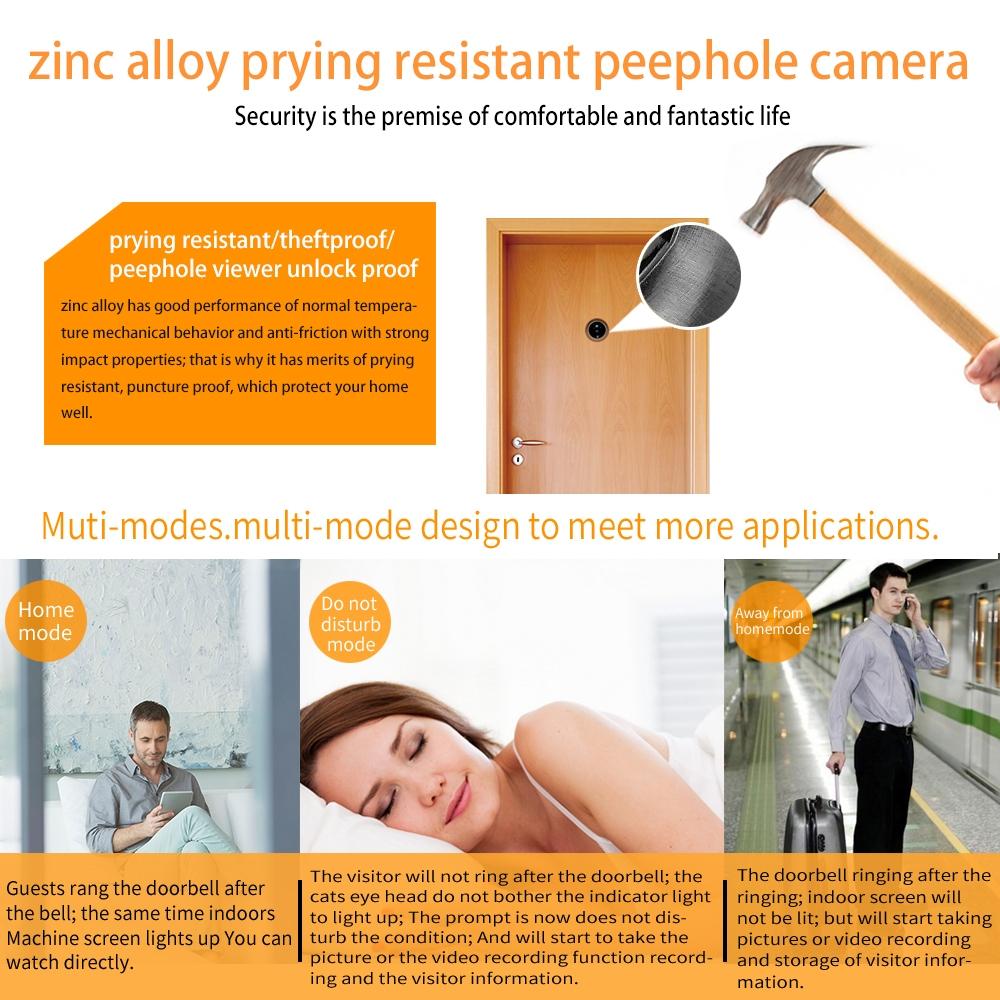2.4 Screen 2.0Mp Security Camera With Tf Card Slot Silver