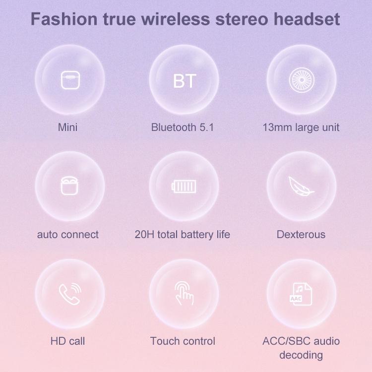 True Wireless Stereo Bluetooth 5.0 Earphones Tn22 White