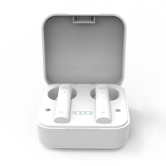 Wireless Dual Mic Noise Cancelling Earbuds With Charging Case White