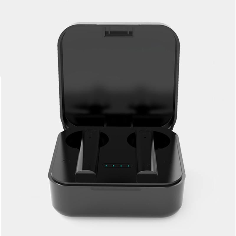Wireless Dual Mic Noise Cancelling Earbuds With Charging Case White