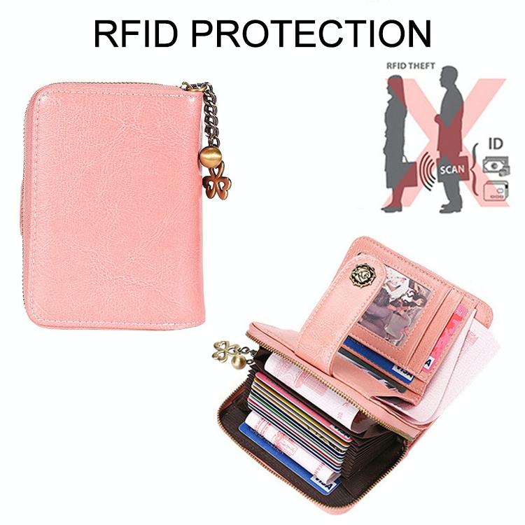 Rfid-Blocking Women Wallet With Card Slots Anti-Magnetic Yellow