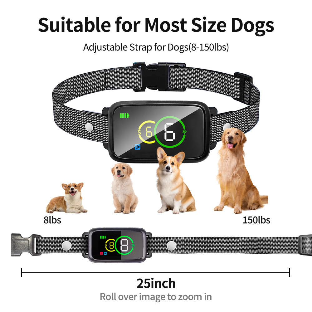 Smart Dog Training Collar With Beep Vibration Modes 7 Adjustable Sensitivity Levels Upgraded Design Lcd Display