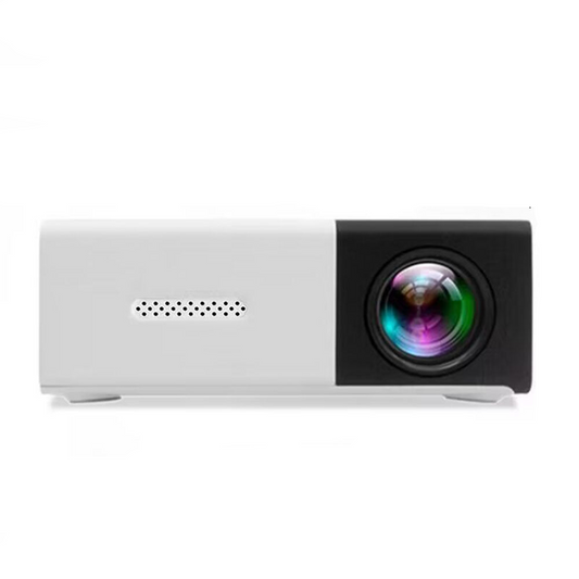 Elosung Mini Portable Cinema Projector Led Compact Entertainment For Movies & Gaming (White+Black)