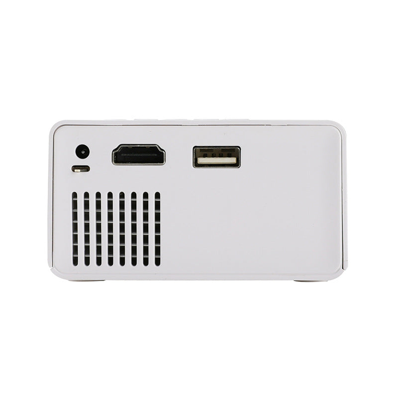 Elosung Mini Portable Cinema Projector Led Compact Entertainment For Movies & Gaming (White+Black)