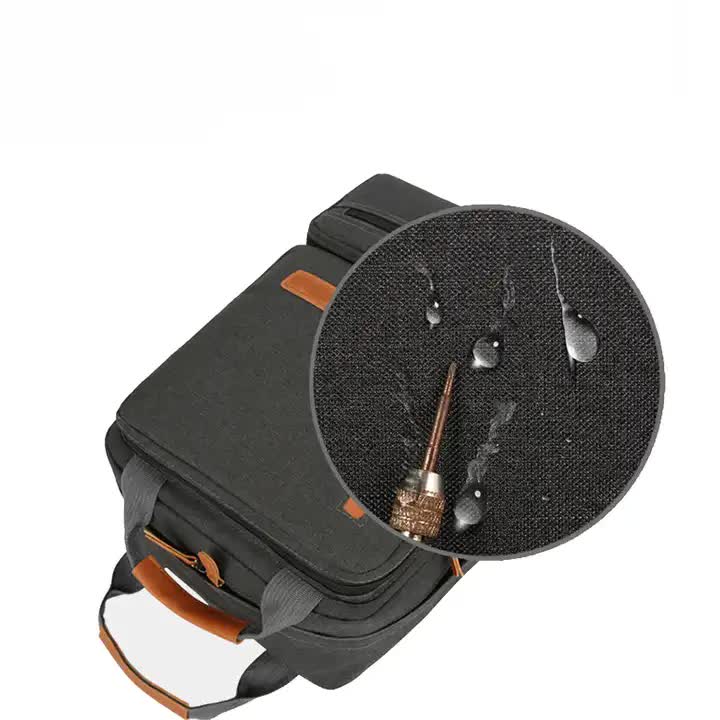 3 Piece Black Travel Backpack Set Stylish Multi Functional Shoulder Bag Pouch