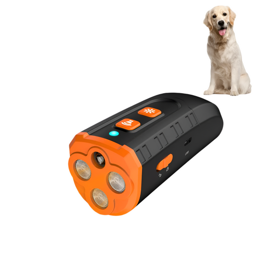 Elosung Ultrasonic Dog Trainer Device | Handheld Pet Training Tool With Night Light & Type C Charging 3.7V