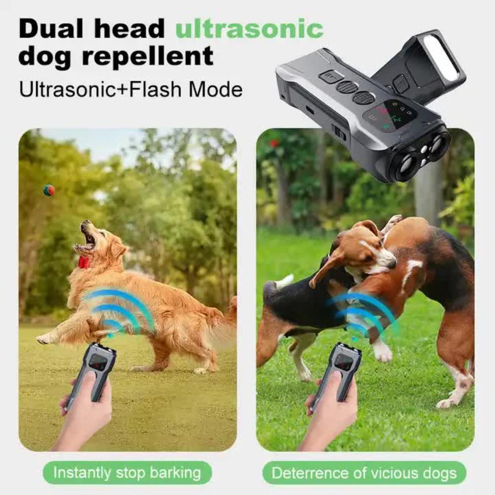 Elosung P9 Ultrasonic Dog Repellent Device Dual Mode Flashlight Deterrent