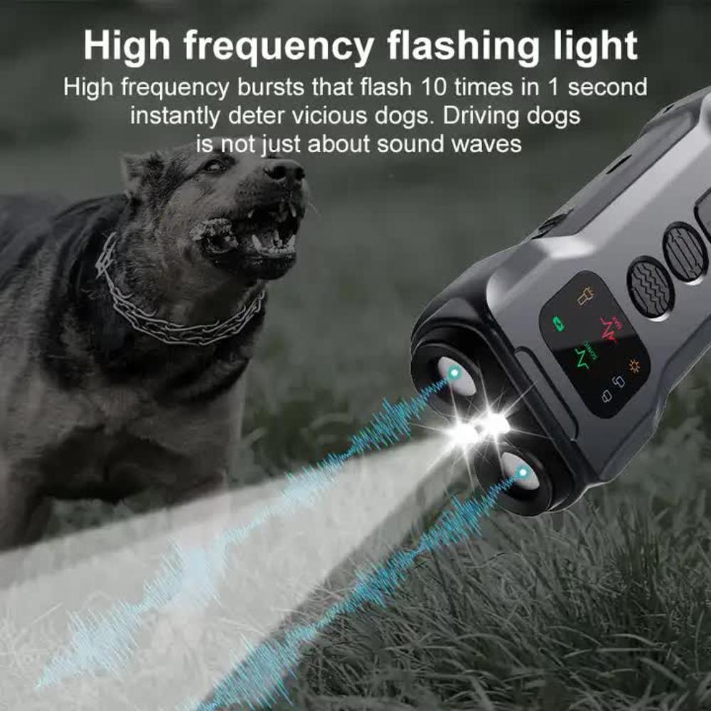 Elosung P9 Ultrasonic Dog Repellent Device Dual Mode Flashlight Deterrent