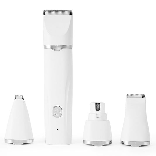 White T70 4 In 1 Pet Grooming Kit Full Body Detail Paw Hair Trimmer And Nail Grinder