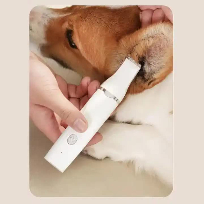 White T70 4 In 1 Pet Grooming Kit Full Body Detail Paw Hair Trimmer And Nail Grinder