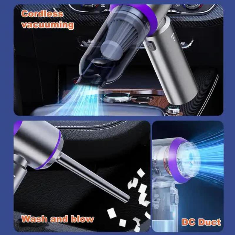 Silver Purple St 6653Plus Cordless Handheld Vacuum Cleaner 16000Pa Suction 2000Mah Battery Type Rechargeable
