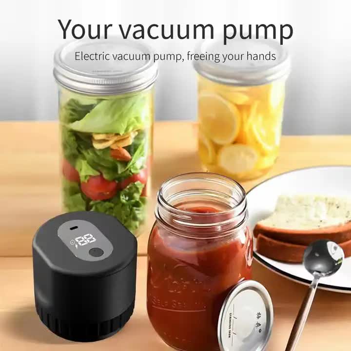 Vacuum Sealer For Mason Jarsregular Model Kz 80 (60 Sec Stop Or Manual Stop) Black Electric Food Preservation Machine Wi