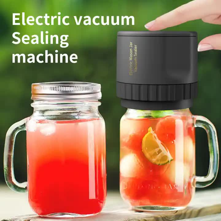 Vacuum Sealer For Mason Jarsregular Model Kz 80 (60 Sec Stop Or Manual Stop) Black Electric Food Preservation Machine Wi