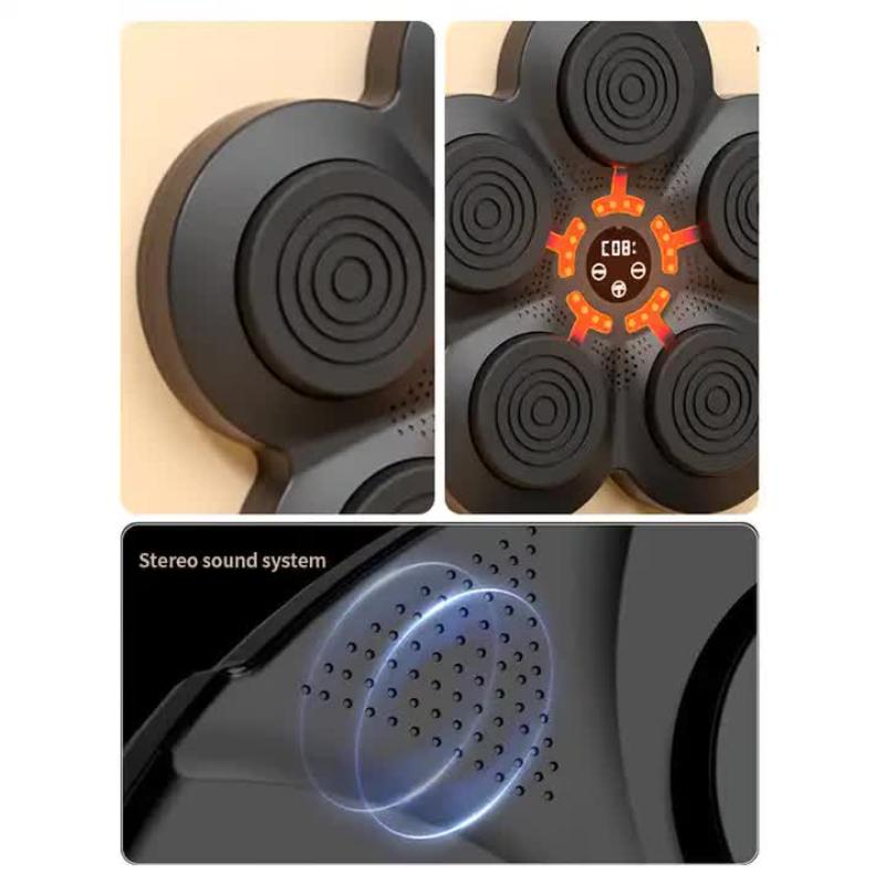 Elosung Smart Interactive Boxing Target Wall Pad With Gloves For Adult Led Training Board Bluetooth Music And Speed