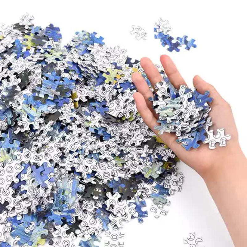 Elosung (2 Pcs) 1000 Piece Moonlight Totoro Jigsaw Puzzle High Difficulty Stress Relief Toy