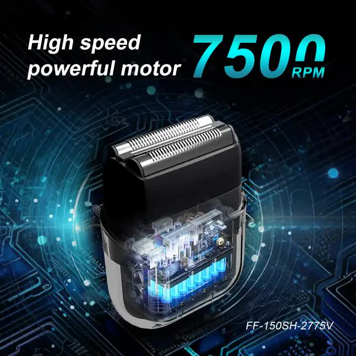 Pritech Smart Mini Electric Shaver Digital Display Model Rsm 2289 Blue