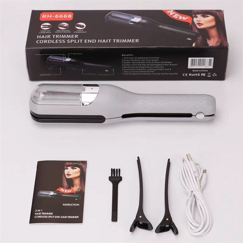 Elosung Silver Mini Automatic Hair Repair Split End Remover Trimmer For Dry Splitting Damaged Brittle Ends Men Women Sty