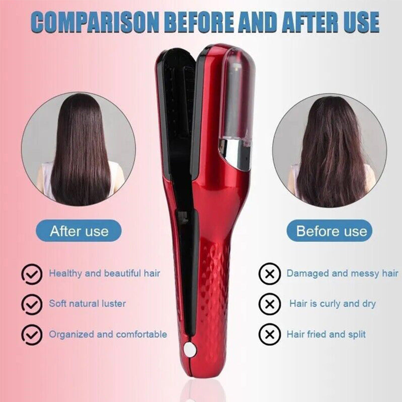 Elosung Pink Mini Automatic Hair Repair Split End Remover Trimmer For Dry Splitting Damaged And Brittle Ends Men Women S
