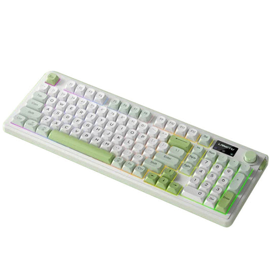 Elosung Green L98 High Performance Triple Mode Keyboard Wired Wireless & Bluetooth Rgb Gaming Office Quiet