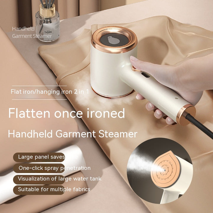 Elosung White Handheld Garment Steamer With Spray Function Portable 2 In 1 Wet And Dry Mini Iron For Clothes Wrinkle Rem
