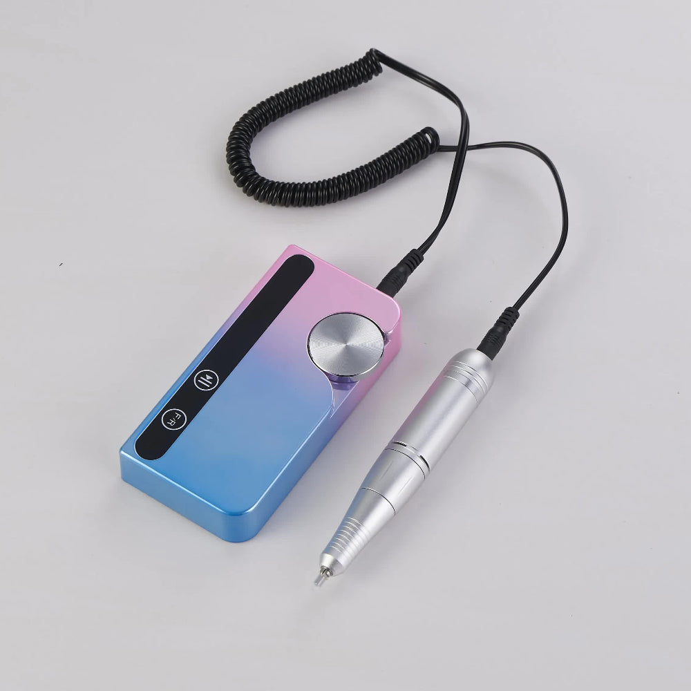 Elosung Blue Pink Portable Rechargeable Electric Nail Drill Professional Polishing Machine For Beauty Salons