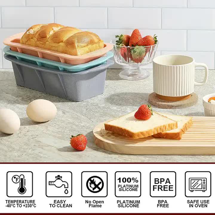 Elosung Pink 7 Piece Silicone Bakeware Set With Whisk Spatula Brush Gloves And Cake Molds For Home Baking