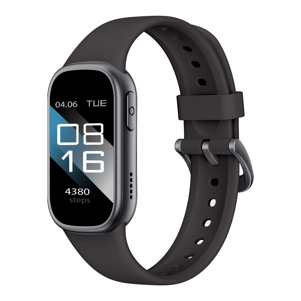 Elosung Black Smart Fitness Tracker With Bluetooth Calling Heart Rate Blood Pressure Oxygen And Sports Modes