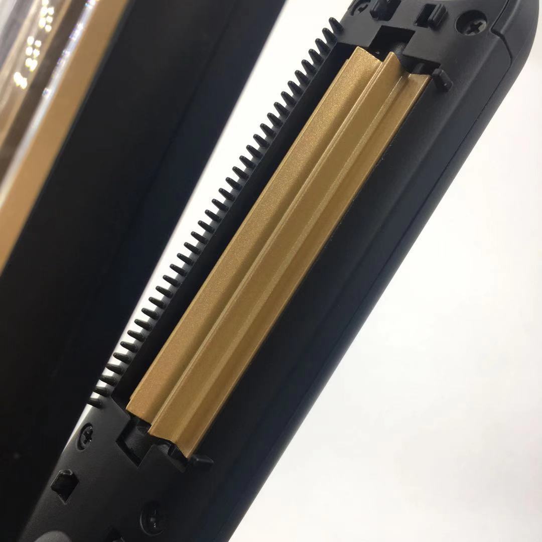 Elosung Silver Automatic Hair Crimper Professional Ceramic Styling Tool For Cornrow And Textured Waves