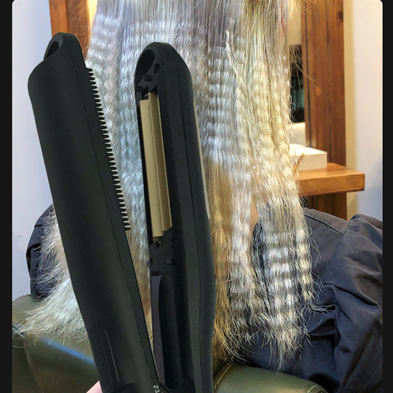 Elosung Silver Automatic Hair Crimper Professional Ceramic Styling Tool For Cornrow And Textured Waves