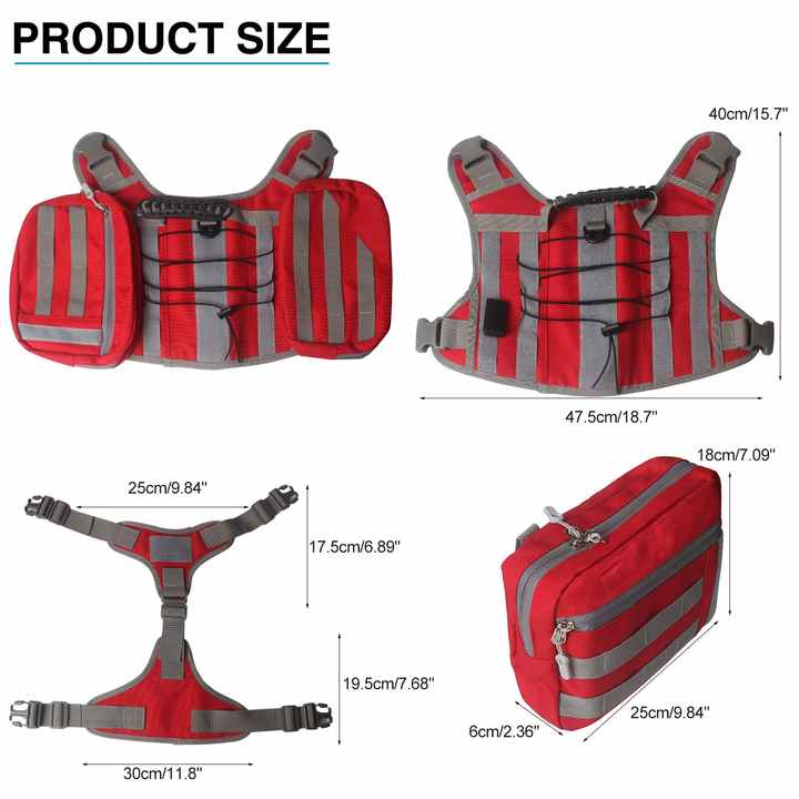 Elosung Camouflage Dog Tactical Backpack Harness Outdoor Saddle Bag For Dogs