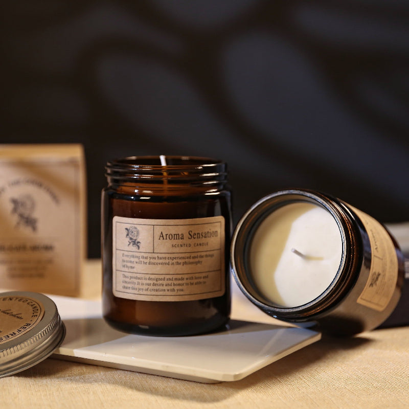 Elosung Rose Sandalwood Aromatherapy Scented Candle Hand Poured Soy Wax For Relaxation And Home Decor