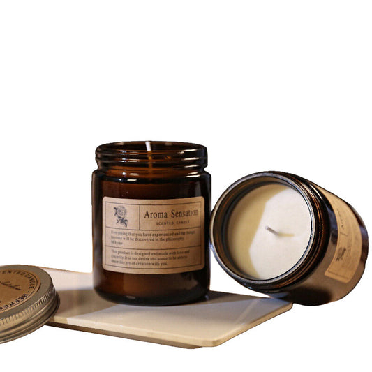 Elosung Rose Sandalwood Aromatherapy Scented Candle Hand Poured Soy Wax For Relaxation And Home Decor