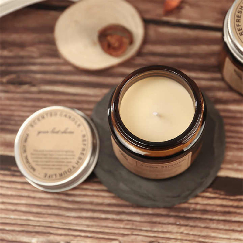 Elosung Rose Sandalwood Aromatherapy Scented Candle Hand Poured Soy Wax For Relaxation And Home Decor