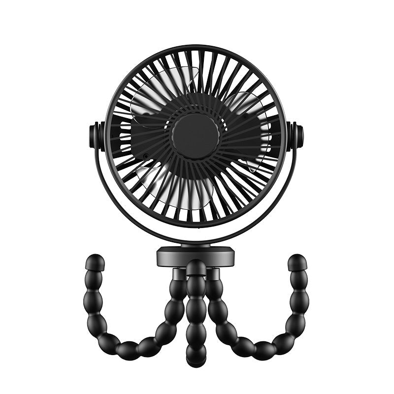 Black Mini Little One Stroller Fan With Flexible Tripod