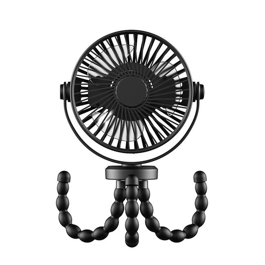 Black Mini Little One Stroller Fan With Flexible Tripod