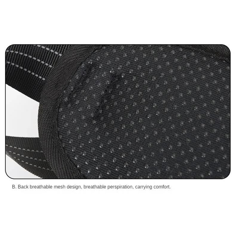 Elosung Dark Blue Running Waist Pack With Water Reflective Design And Multiple Storage Pockets For Outdoor Activities