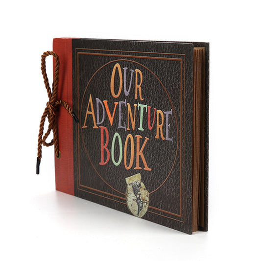 Diy Scrapbook Adventure Album Retro Kraft Paper Photo Book With String Binding