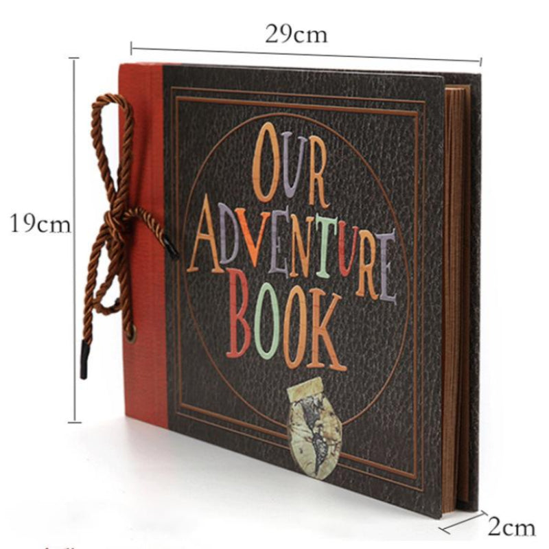 Diy Scrapbook Adventure Album Retro Kraft Paper Photo Book With String Binding