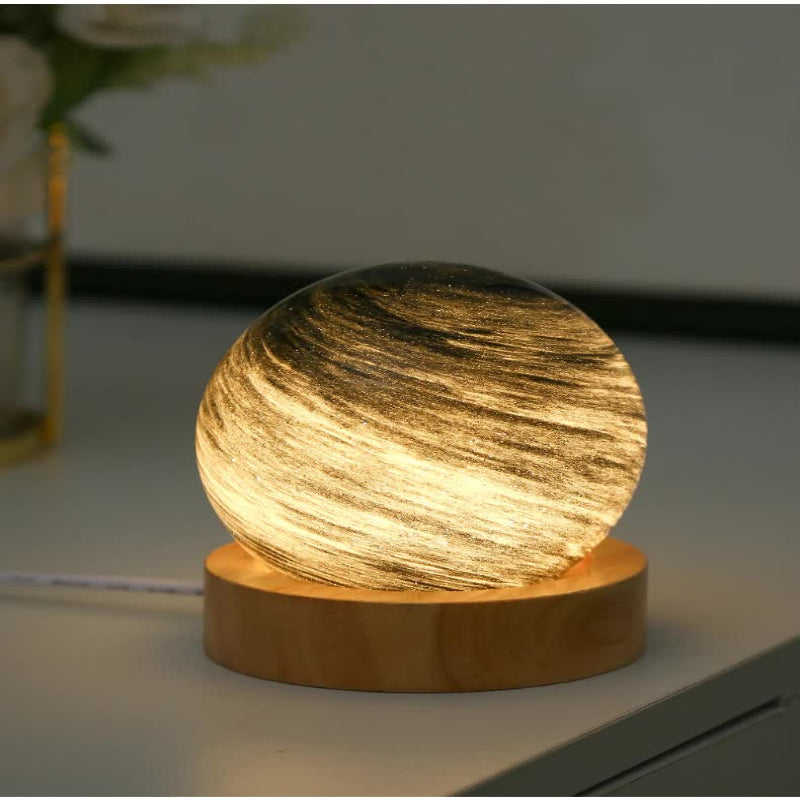 Evening Glow Led Planet Night Light With Base Usb Rechargeable Ambiance