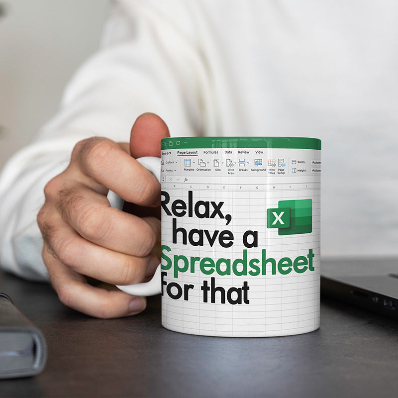 Funny Excel Spreadsheet Mug Perfect For Office & Enthusiasts