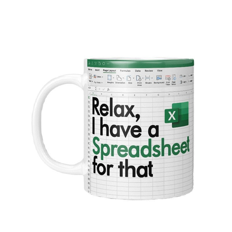 Funny Excel Spreadsheet Mug Perfect For Office & Enthusiasts