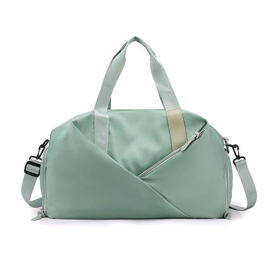 Elosung Green Stylish Gym Travel Bag With Shoe Compartment Lightweight And Durable Design